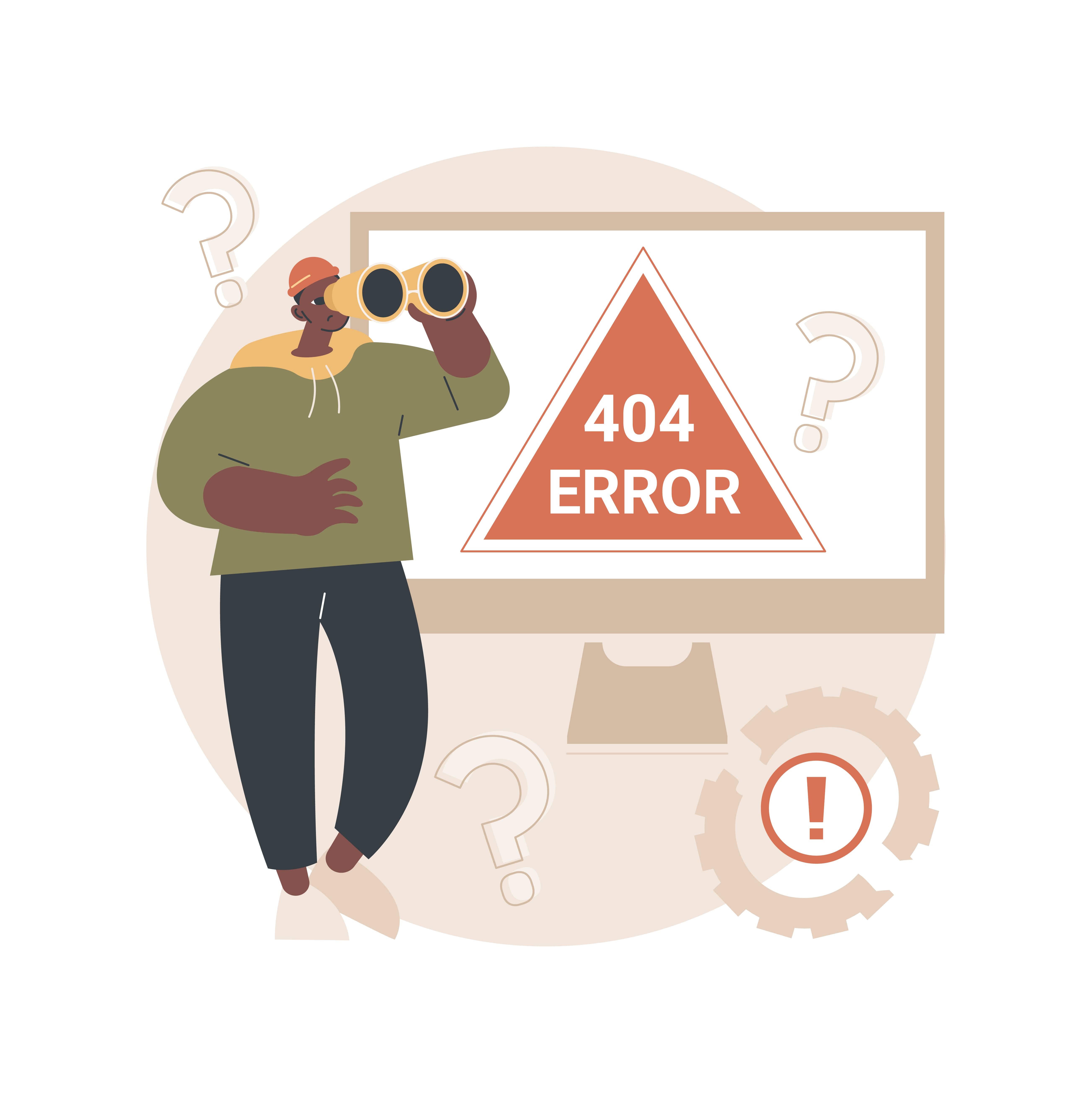 404 Error - Page Not Found Illustration